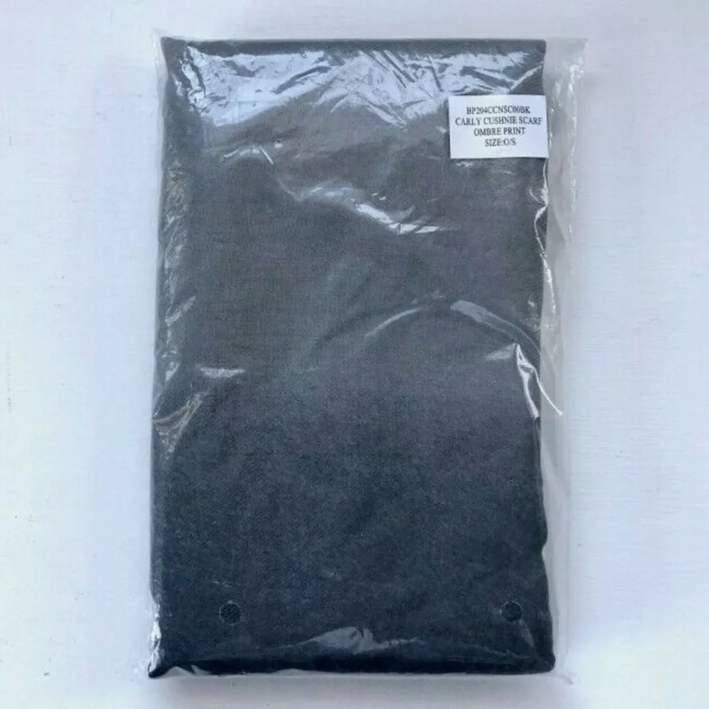 CARLY CUSHNIE Grey Horizon Ombre Scarf Cureateur Rachel Zoe Box Style Wrap New
